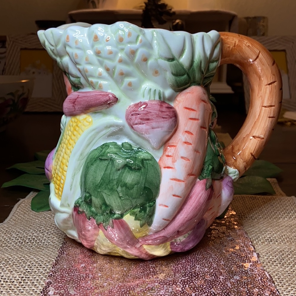Vintage World Bazaars 1980’s Vegetable pitcher